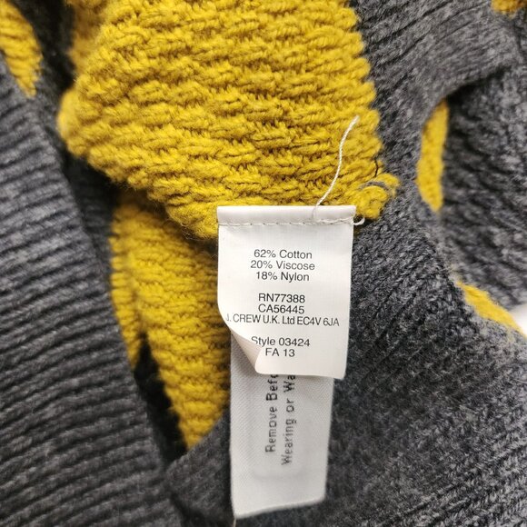 Madewell Knit Grey Mustard Yellow Striped Sweater Women's XS - Picture 6 of 8